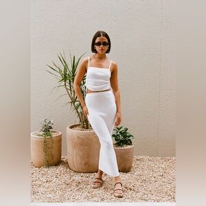 SABO SKIRT White Nolana Set, Midi Skirt & Nolana Shirt, size xs